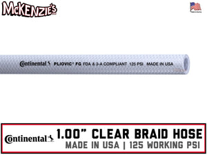 1.00" CLEAR BRAID HOSE | CONTINENTAL PLIOVIC FG