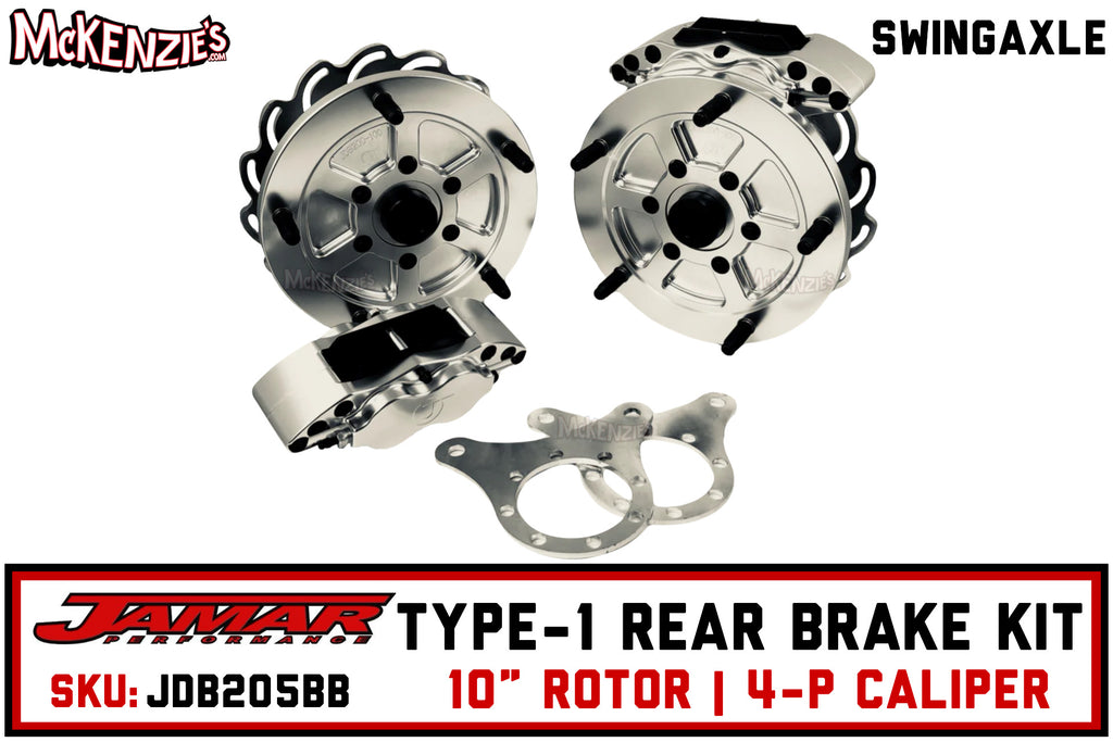 Jamar JDB205BB Rear Swing Axle Brake Hub Kit | 10" Rotor | 4-Piston Caliper | 2 on 205mm