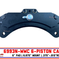 ProAm Racing 6993N-WWC CALIPER | 6-PISTON | 6.875" MOUNT