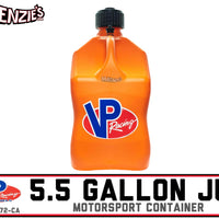 VP Racing Motorsport 5.5 Gallon Jug | Orange | VP 3572-CA