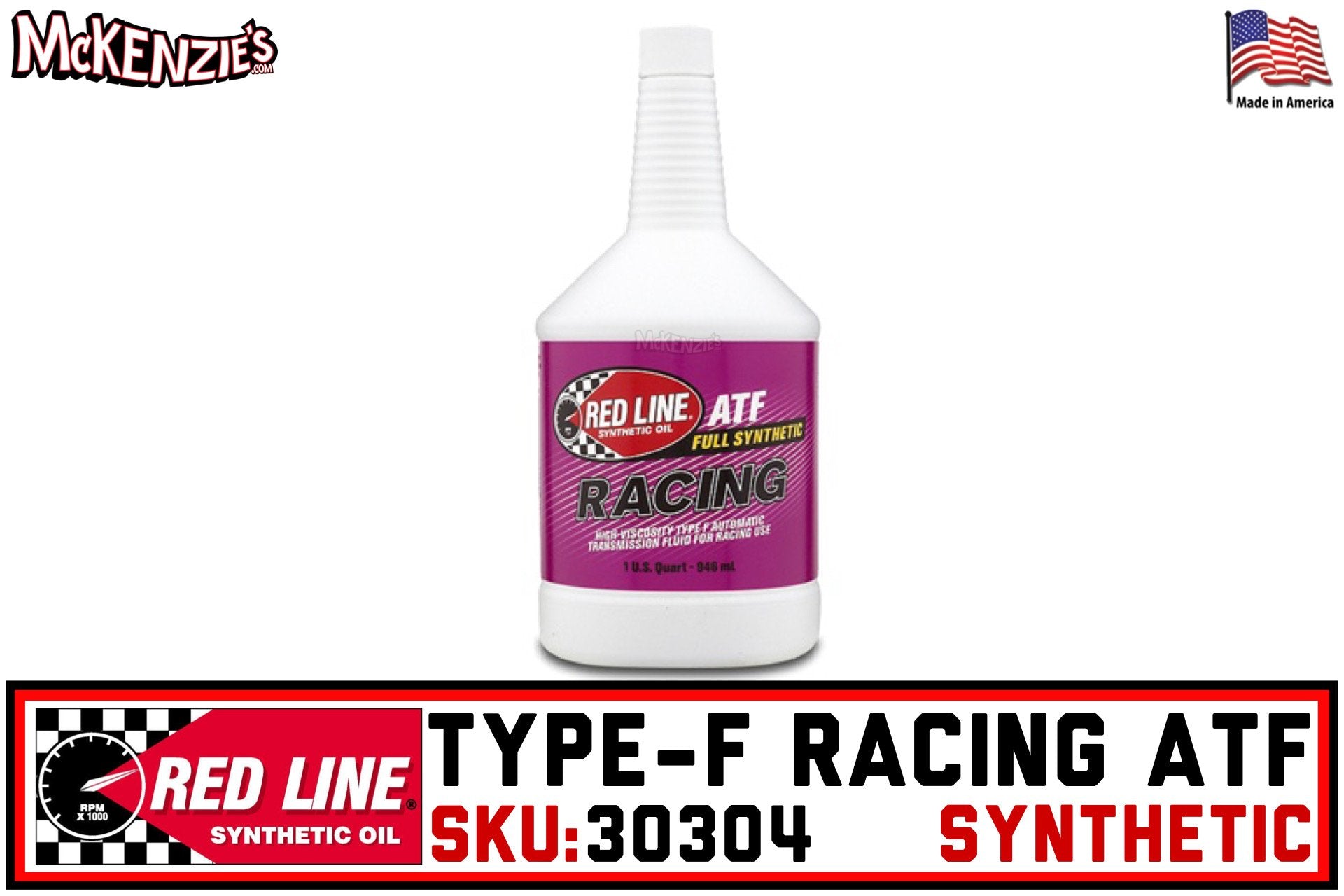 Redline 30304 | Racing ATF (TYPE F) | Synthetic Quart | McKenzie's